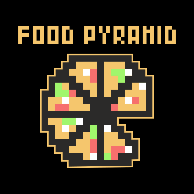 Food Pyramid. Pizza pixel art by aceofspace