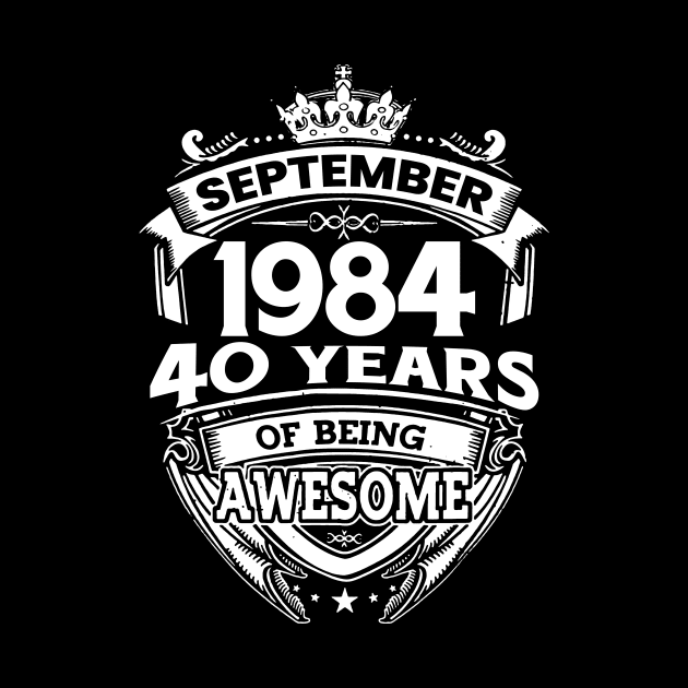 September 1984 40 Years Of Being Awesome 40th Birthday by Che Tam CHIPS