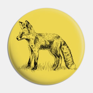 Fox print Pin