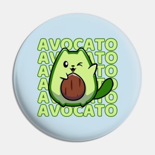 Avocato Funny Kawaii Cute Avocado Cat Mom Pin