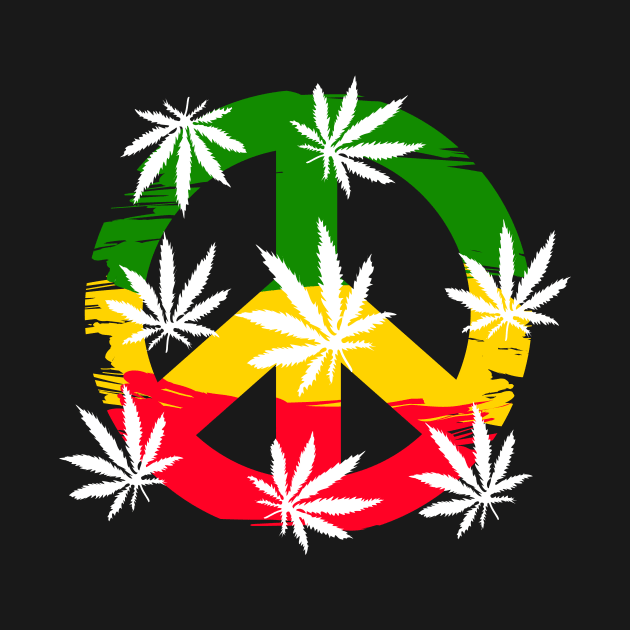 Rasta, Peace Symbol, Reggae, Jamaica by alzo