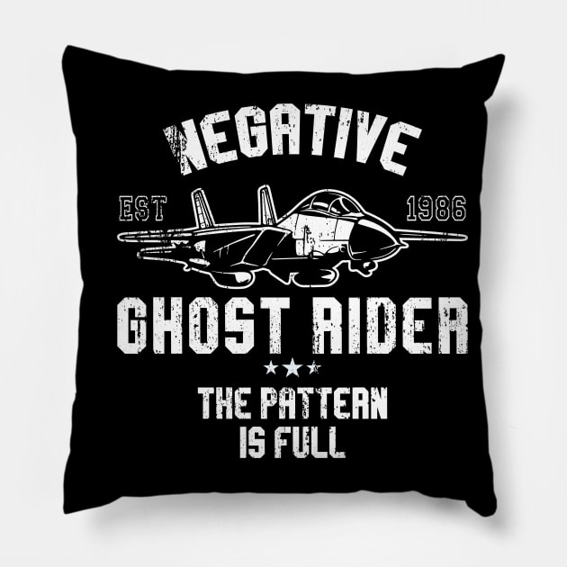 Negative Ghost Rider the Pattern is Full Pillow by The Fanatic