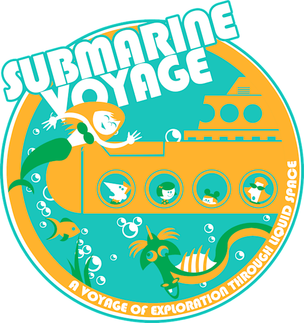 Submarine Voyage (classic colors) Kids T-Shirt by brodiehbrockie