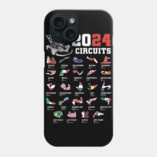 Formula one 2024 circuits calendar Phone Case