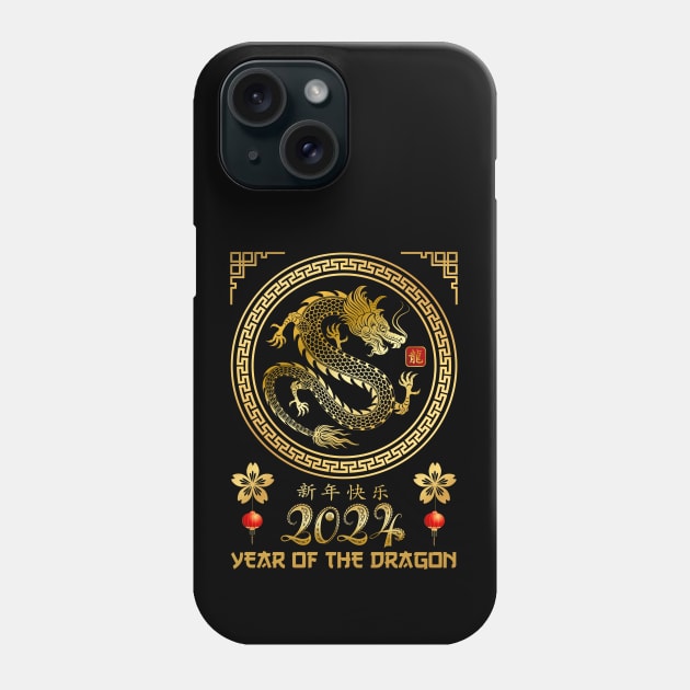 Golden Year of the Dragon 2024 Lunar New Year 2024 Phone Case by Danemilin