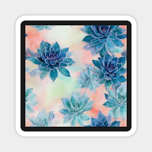 Watercolor cactus plant cactus pattern Magnet