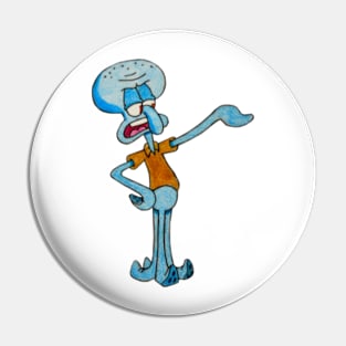 Grumpy Squidward Pin