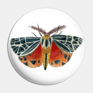 Watercolor Virgin Tiger Moth Pin