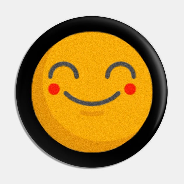 8-Bit Smiley Face Emoticon Classic Vibe Emotions Pin by LowKeyStoner