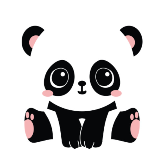 Cute cartoon panda - Panda - T-Shirt | TeePublic