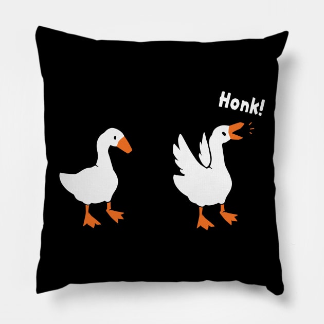 Goose Honk Pillow by SarkasmTek