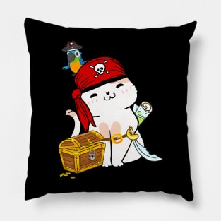 Funny persian cat is a pirate Pillow