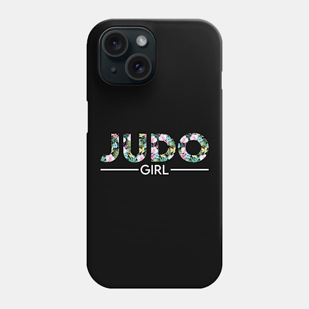 Judo girl floral design. Perfect present for mom dad friend him or her Phone Case by SerenityByAlex