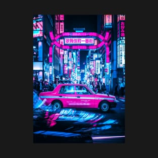 Tokyo Street Neon Synthwave 2077 T-Shirt