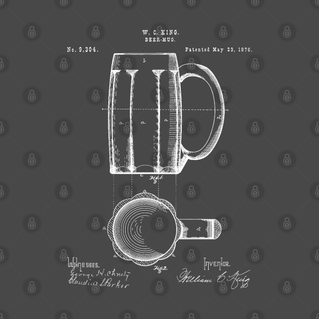 Beer Mug Patent - Craft Beer Art - Antique by patentpress