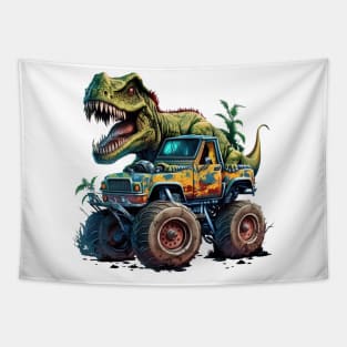 TRex Monster Truck Tapestry