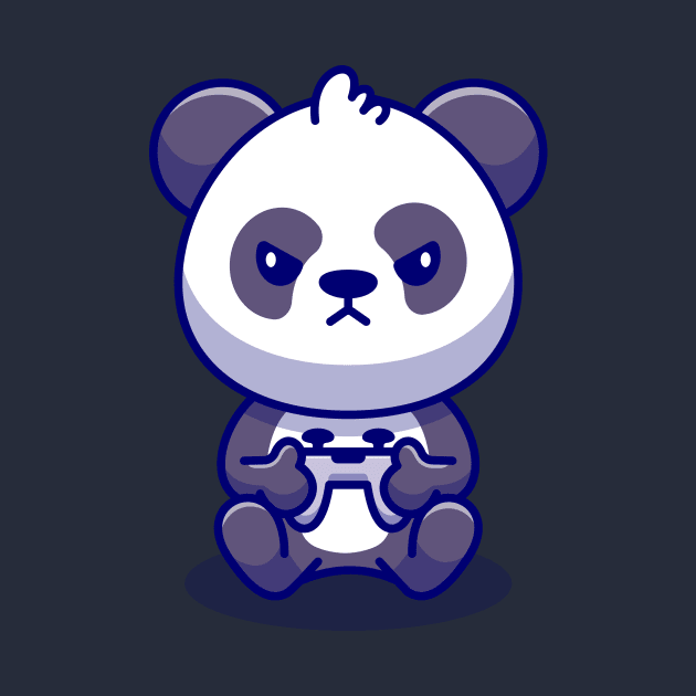 Cute Panda Gaming Cartoon by Catalyst Labs