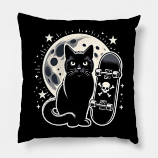 Skateboard cat Pillow