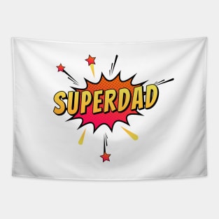 Father's Day Superdad Retro Comic Pop Art Tapestry