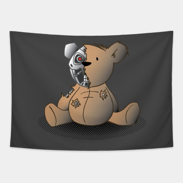 Terminator Teddy Tapestry by InsomniaStudios