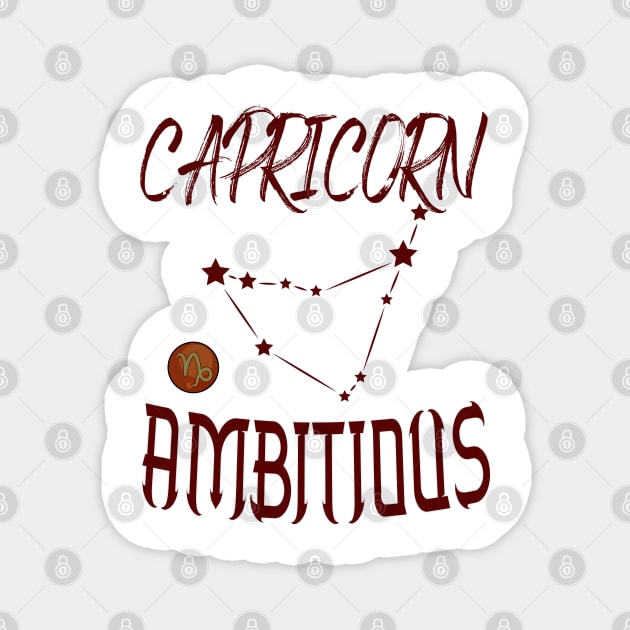 Capricorn Ambitious Magnet by KrasiStaleva