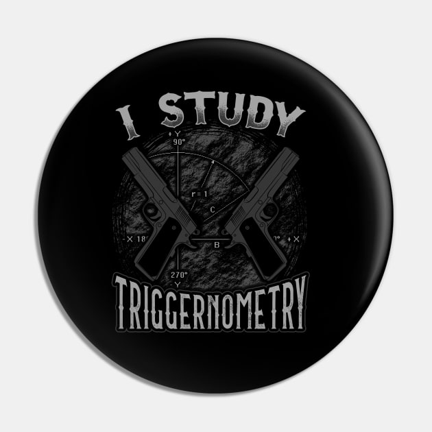 2nd Amendment I Study Triggernometry Gun Rights Pin by E