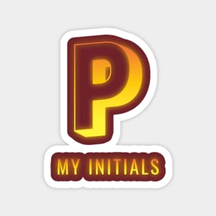 Letter P Letter Art Magnet