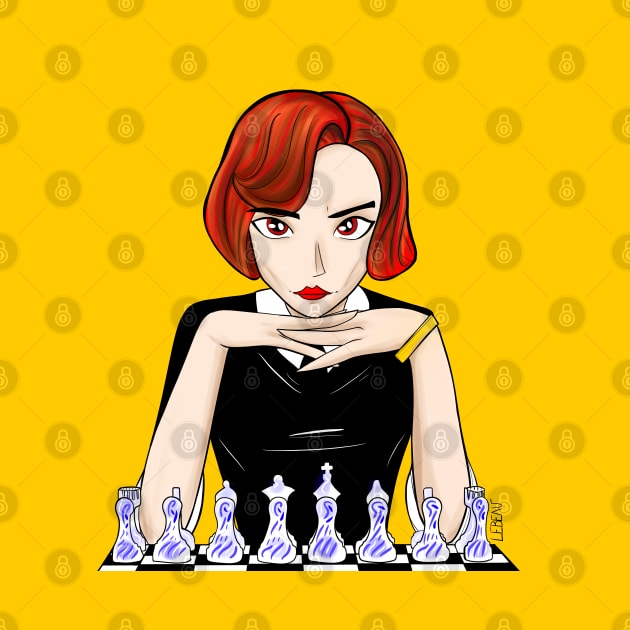 Beth the queen’s gambit in chessmaster Yellow.  Variant by jorge_lebeau