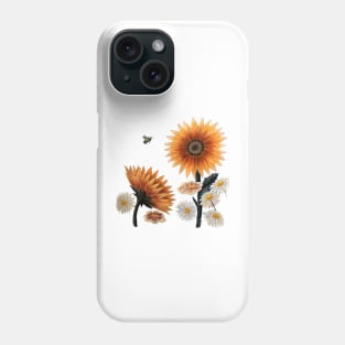 Bumble Bee and Flowers Graphic Phone Case