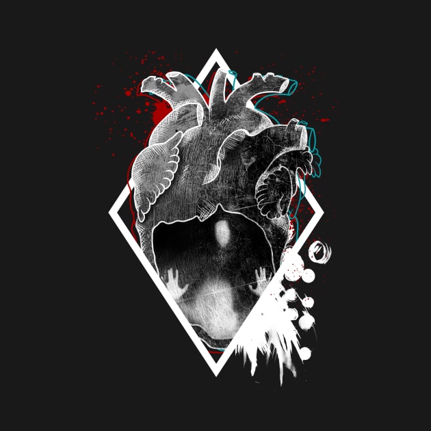 In my Heart, Trash style, anatomical Heart by Lenny241