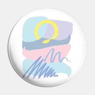 Summer Mountain Pastels Pin