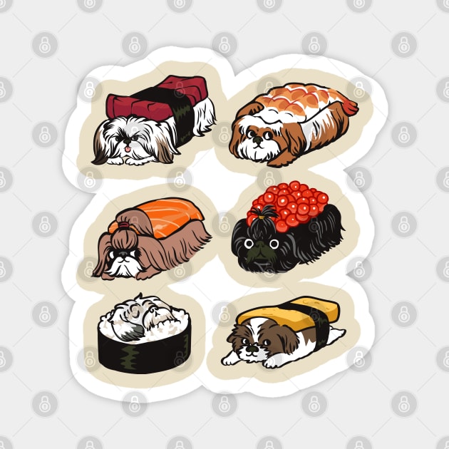 Sushi Shih Tzu Magnet by huebucket