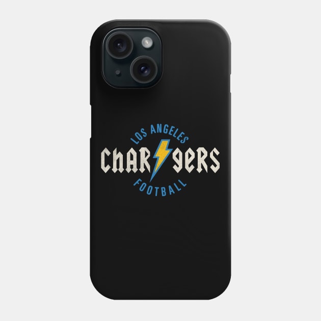 Los Angeles Chargers ACDC by Buck Tee Originals Phone Case by Buck Tee