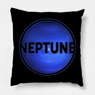 Planet Neptune with lettering gift space idea Pillow