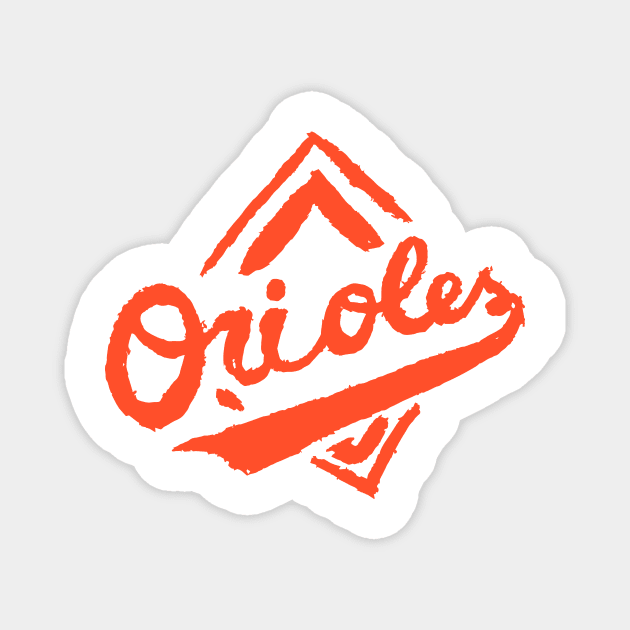 Baltimore Orioleeees 10 Magnet by Very Simple Graph