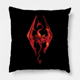 Fire Dragonborn T-Shirt Pillow