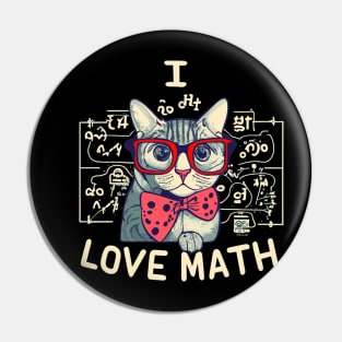 "I Love Math" design Pin