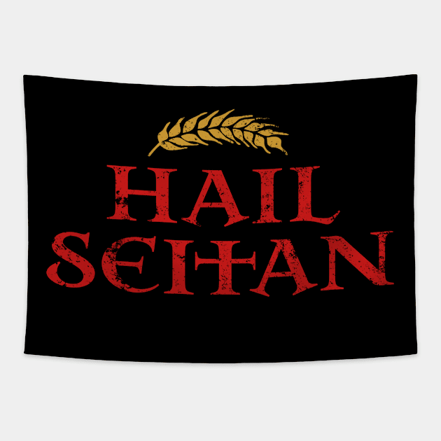 Hail Seitan - Vegan Life Tapestry by Rixta Tees