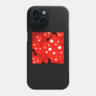 japanese pop art red and white polka dots Phone Case