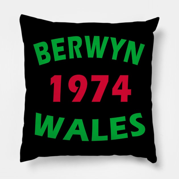 Berwyn Wales 1974 Pillow by Lyvershop