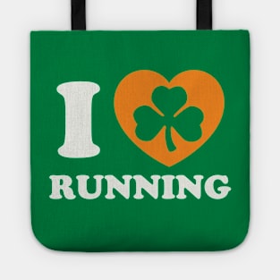 St Patricks Day Running Irish Runner Shamrock Heart Tote