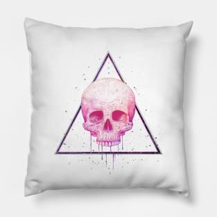 Skull in triangle Pillow