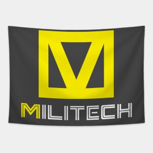 Militech Corp White Logo Tapestry