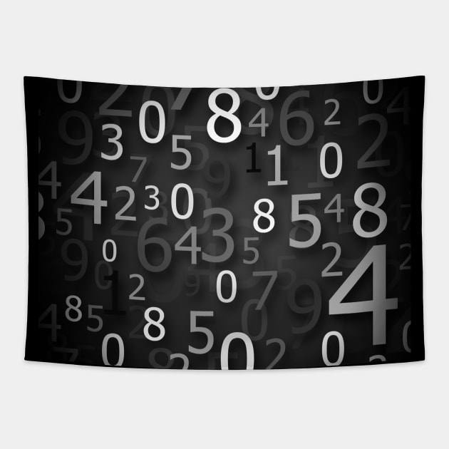 numbers background Tapestry by Spinkly