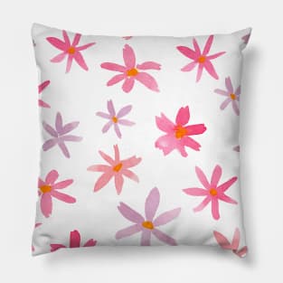 Cosmos Wild Flowers Pillow