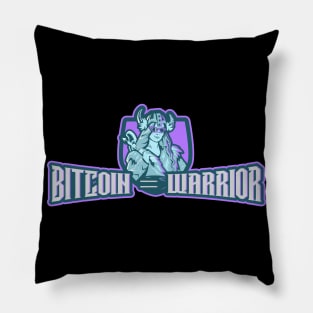 bitcoin warrior viking woman Pillow