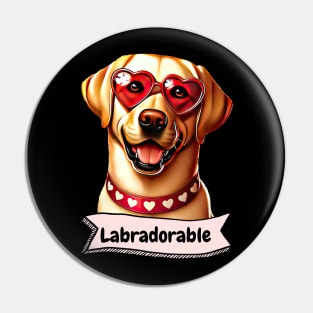 ‘Labradorable’ Yellow Labrador Retriever Pin