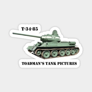 T-34-85 Medium Tank w/Toadman txt_blk Magnet