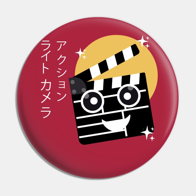 Lights, Camera, Action clapperboard Pin by Edofest