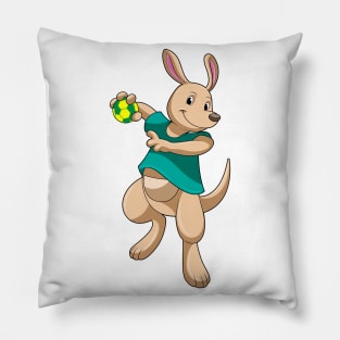 Kangaroo as Handball player with Handball Pillow